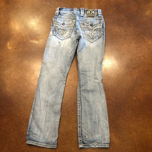 Rock Revival Baxter Slim Bootcut Jeans Sz 27 - Picture 2 of 16